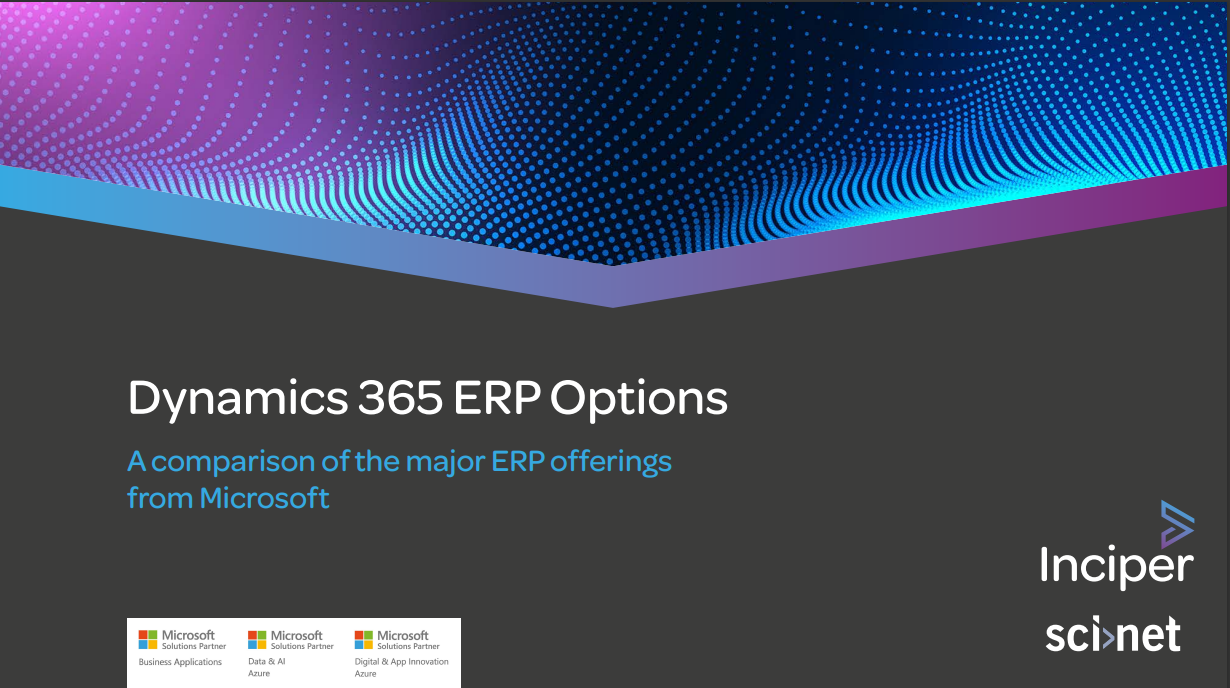 A comparison of the major ERP offerings  from Microsoft
